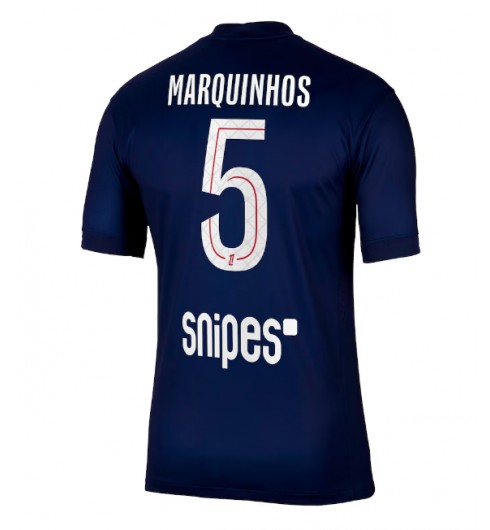 Moške Nogometnih dresov Paris Saint-Germain Marquinhos #5 Domači 2025-26 Kratki rokavi Moške Nogometnih dresov Paris Saint-Germain Marquinhos #5 Domači 2025-26 Kratki rokavi